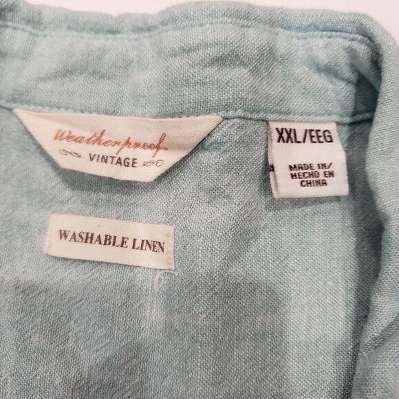 Weatherproof Vintage Washable Linen Button Top - Picture 7 of 12